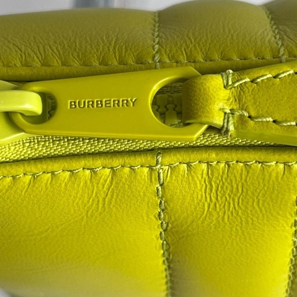BURBERRY Lola Quilted Twin Pouch Vivid Lime - Picture 10 of 13